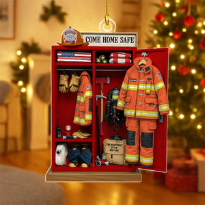 Firefighter Locker Ornament, Personalized Christmas Gifts For Firefighter