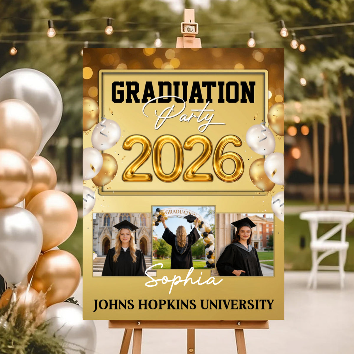 Graduation Party 2026 Custom Party Welcome Sign-Custom Photos And Texts Grad Party Sign-Personalized Graduation Decoration