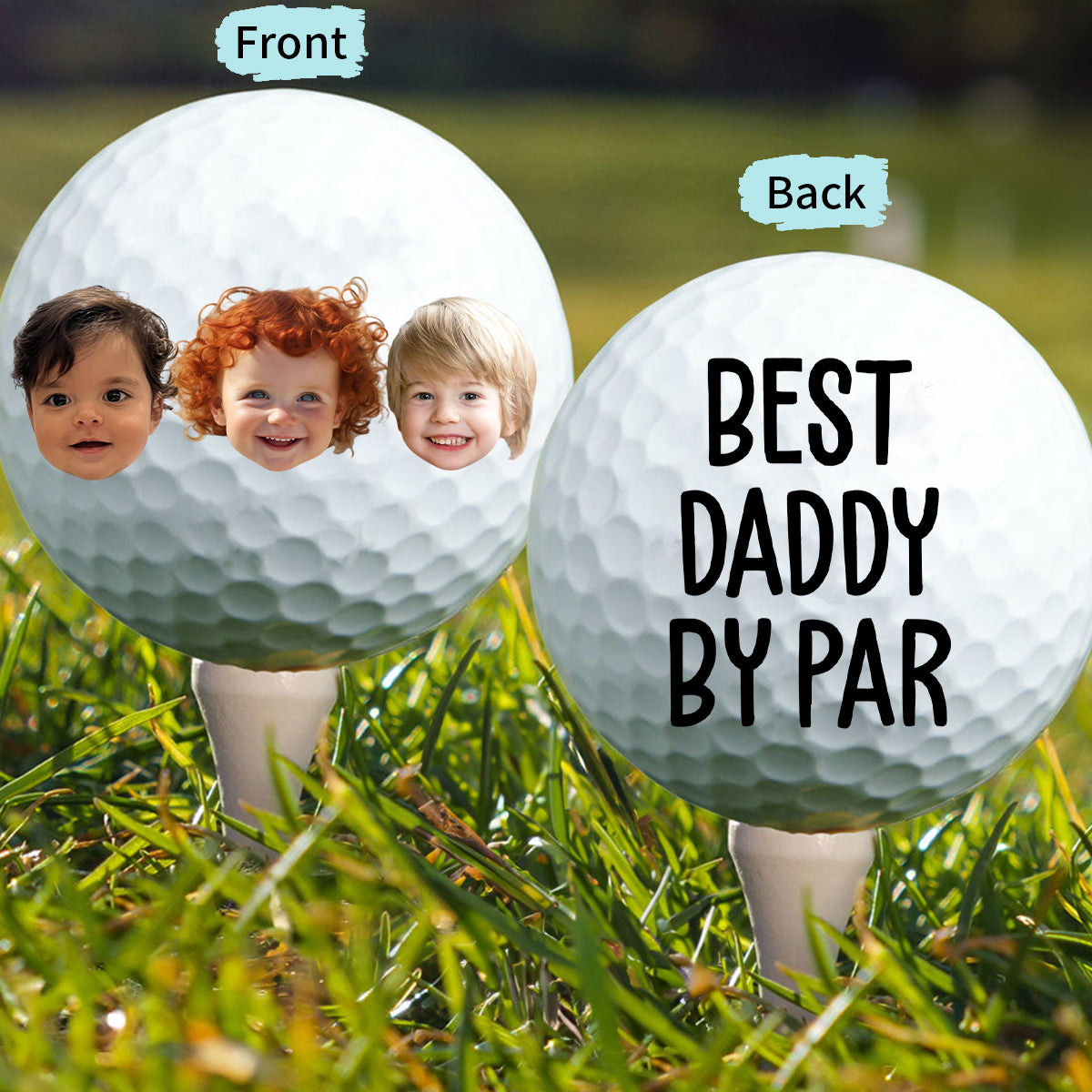 Custom Photo Best Daddy By Par Personalized Golf Ball