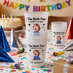 The Birth Post Birthday - Personalized Frosted Cups