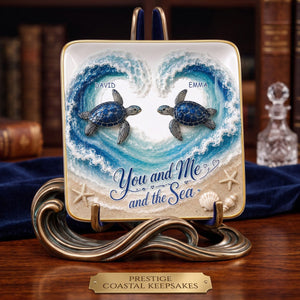You And Me And The Sea Personalized Ceramic Dish