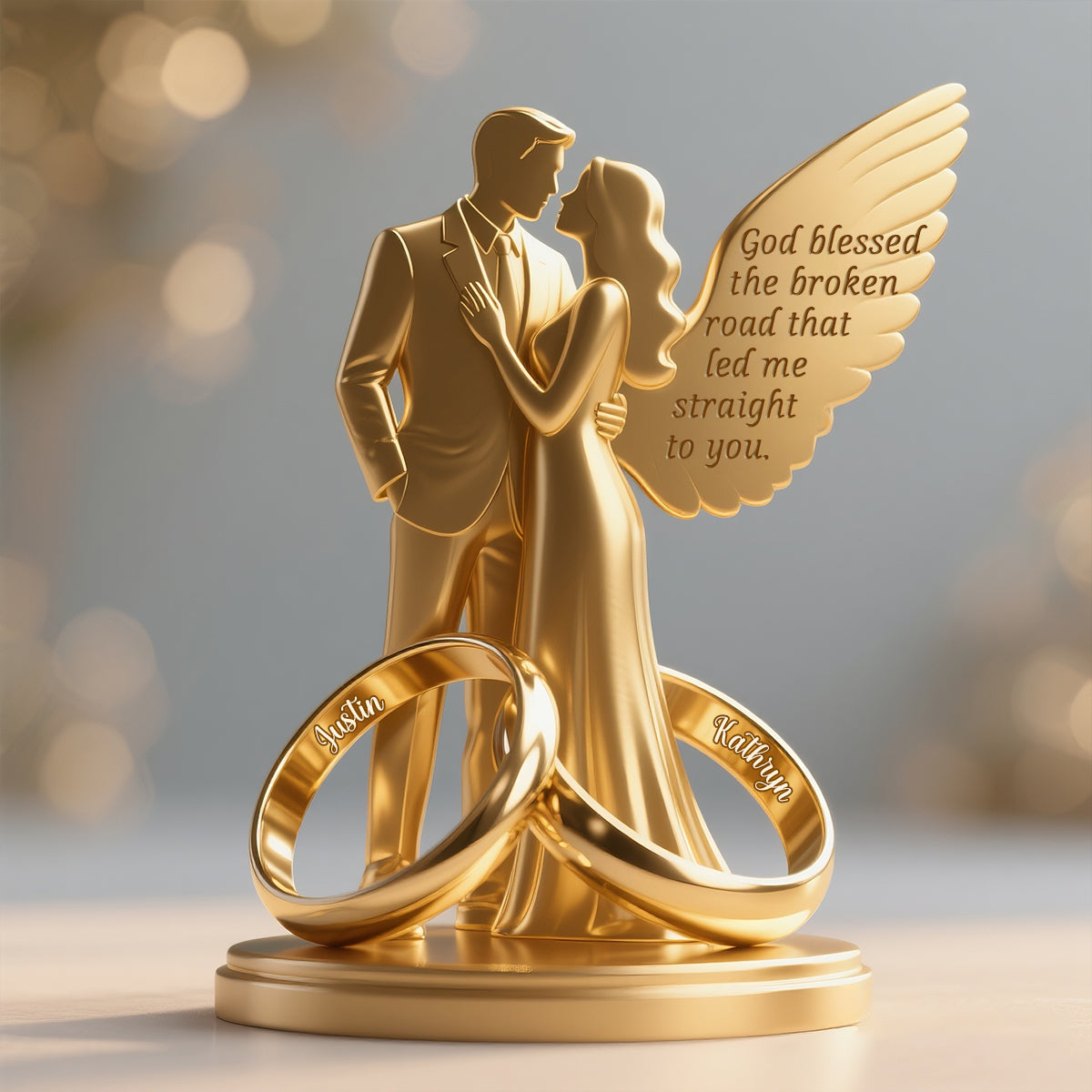 Couple Gift Couple Rings Personalized Couple Shaped Acrylic Plaque