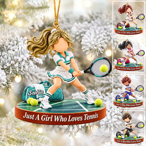 Just A Boy Who Loves Tennis - Personalized Christmas Ornament, Tennis Gift for Tennis Boy Tennis Girl