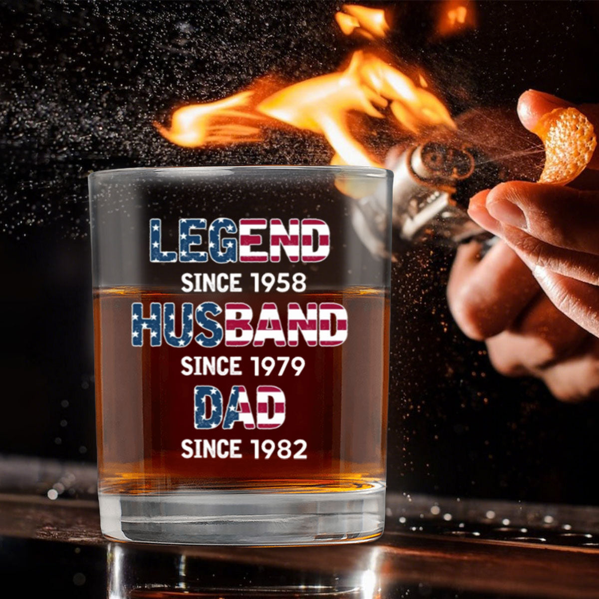 From Legend To Daddy - Personalized Whiskey Glass