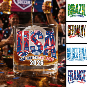 Rep Your Nation – Personalized 2026 Soccer Country Whiskey Glass