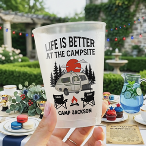 Personalized "Camp More, Worry Less" Party Cups – Birthday & Camping Gift For Campers