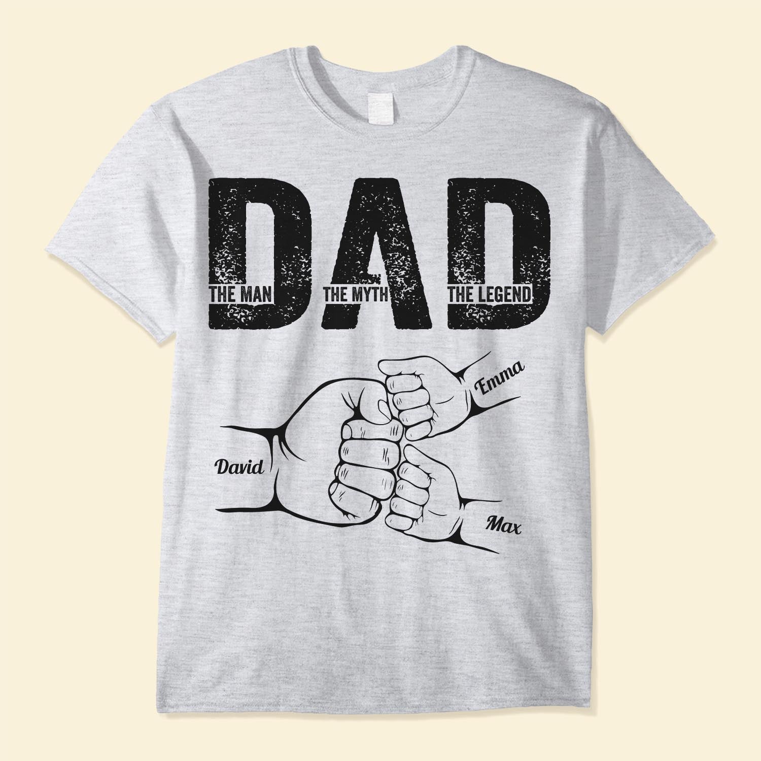 Dad The Man The Myth The Legend - Personalized T shirt Gift For Father, Grandpa