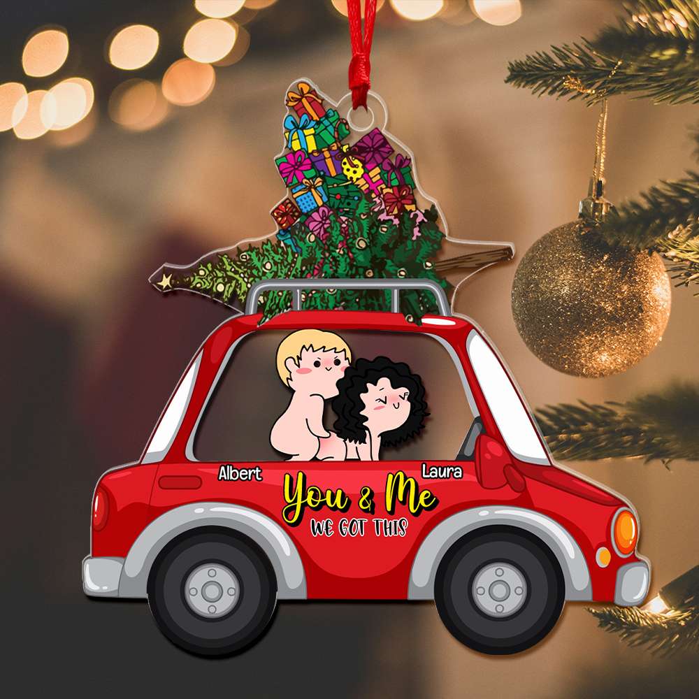Personalized Gifts For Naughty Couple Christmas Ornament