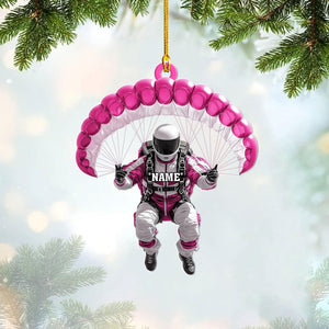 Personalized Skydiving Christmas Acrylic Ornament