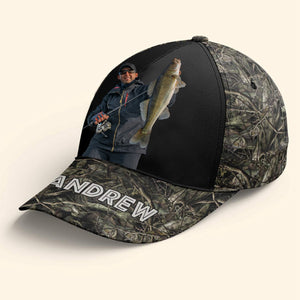 Personalized Fishing Lovers Photo Classic Cap