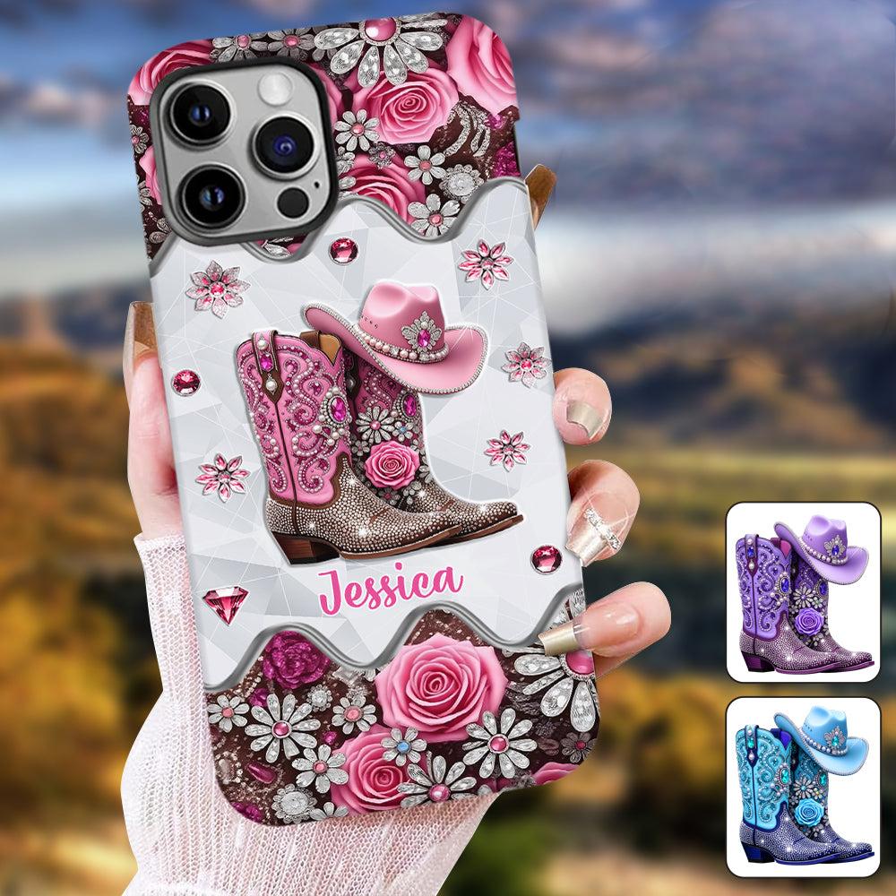 Cowgirl Boots - Personalized Phone Case