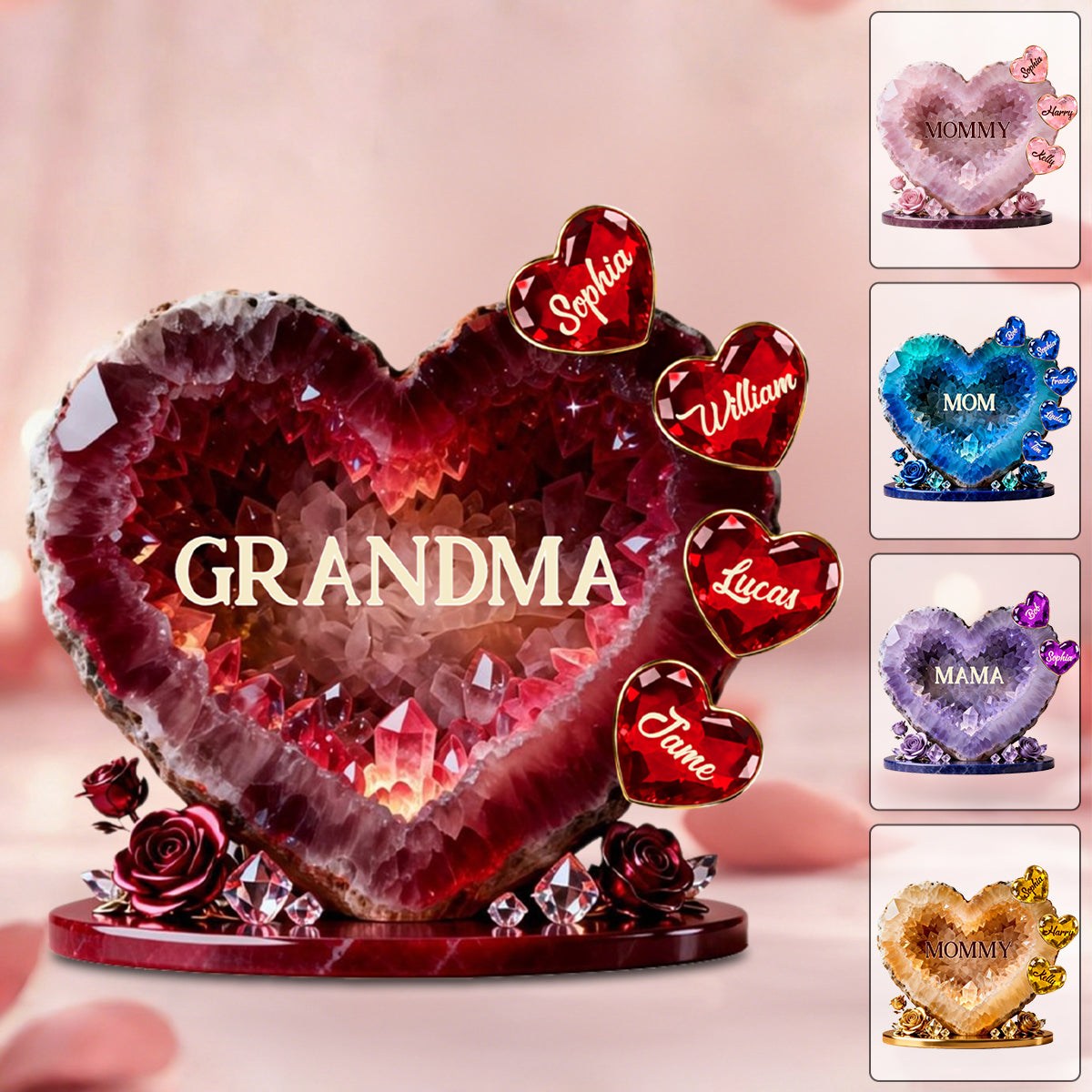 Mommy Heart - Acrylic Plaque Personalized Gifts For Mom