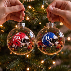 Play Like a Champion Today-Personalized Football Christmas Ornament