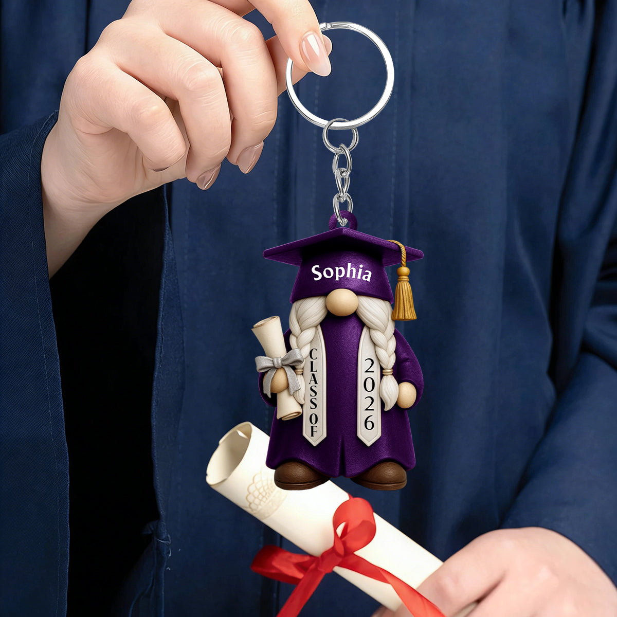 Celebrate Academic Achievements - Class Of 2026 Personalized Acrylic Keychain