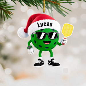 Custom Pickleball Christmas Ornament 2026 – Personalized Gift For Pickleball Players & Sports Fans