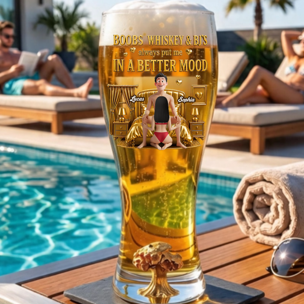 Personalized "Naughty Couples" Beer Glass – Gift For Couples