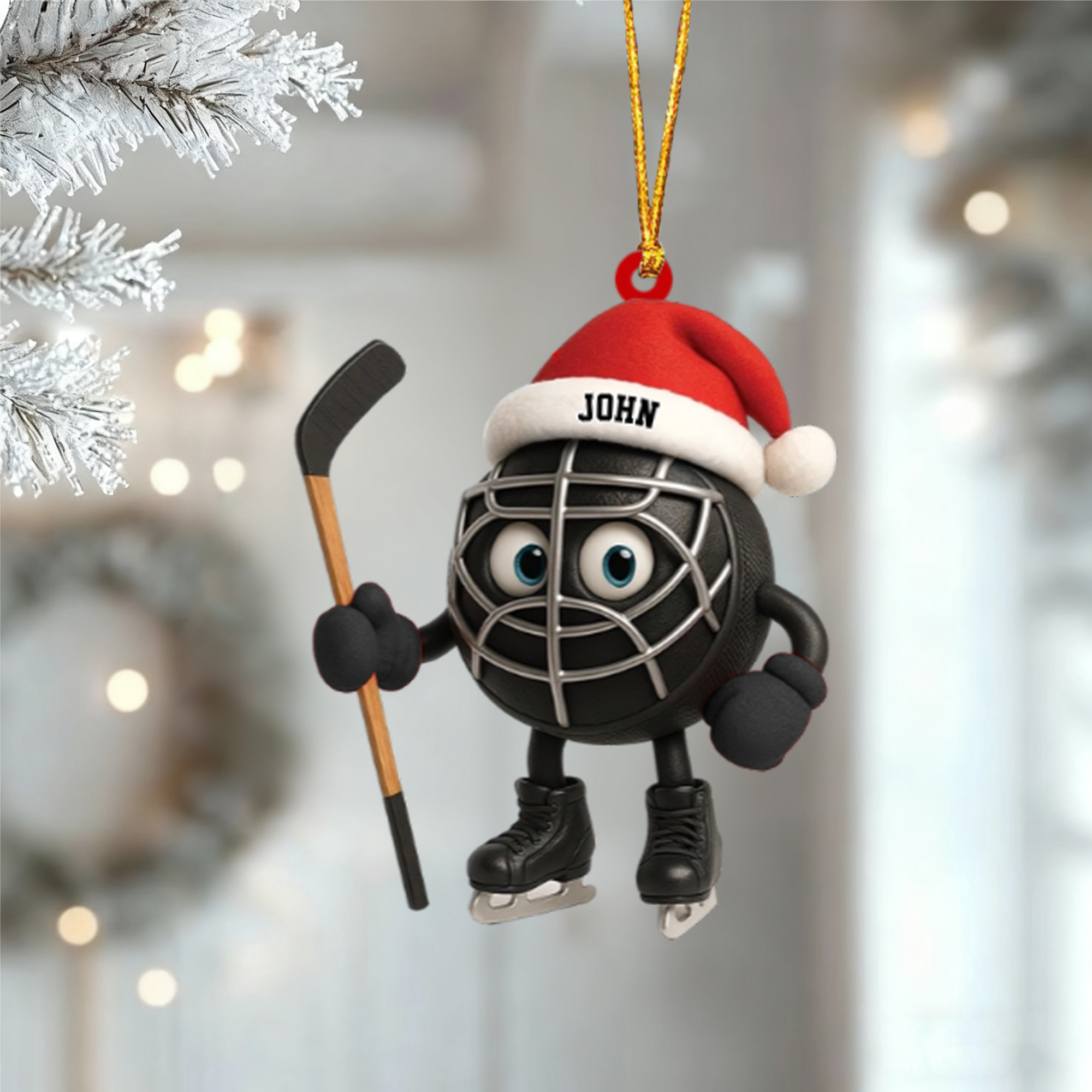 Personalized Hockey Ornament Christmas Gift For Hockey Lovers
