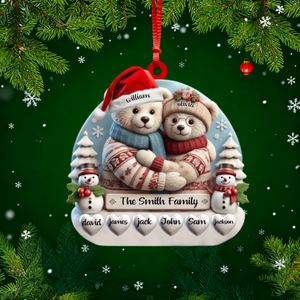 Personalized Name Family Bear Christmas Ornament Family Christmas Gift