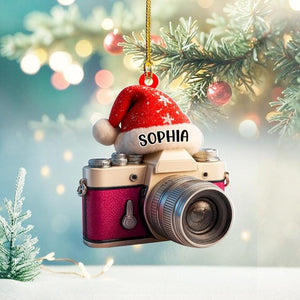 Personalized Camera Christmas Ornament Photographer Gift