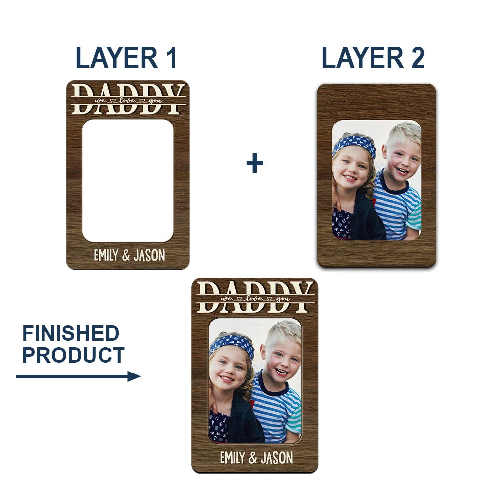 Custom Photo Dad Visor Clip - Personalized Dad We Love You Gift for Him