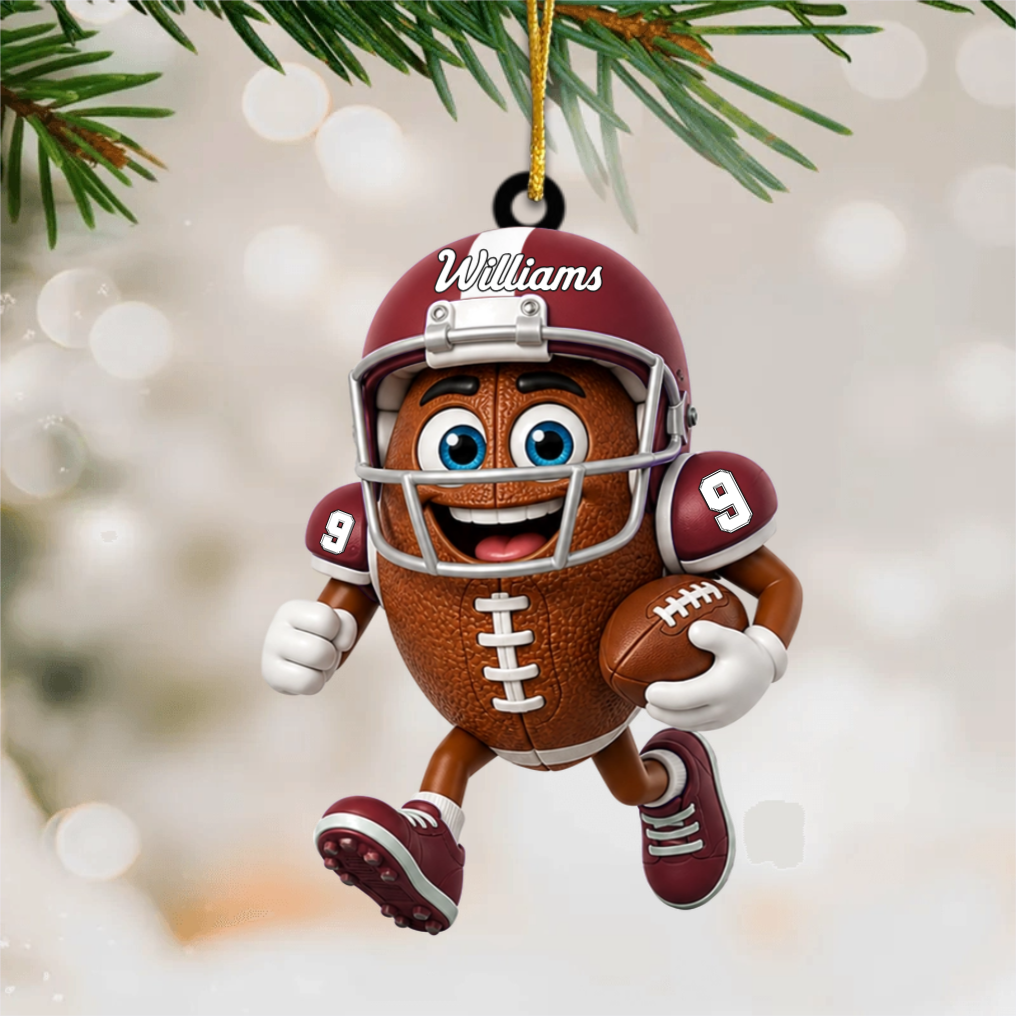 Personalized Cute American Football Mascot Acrylic Hanging Ornament – Gift For American Football Fans