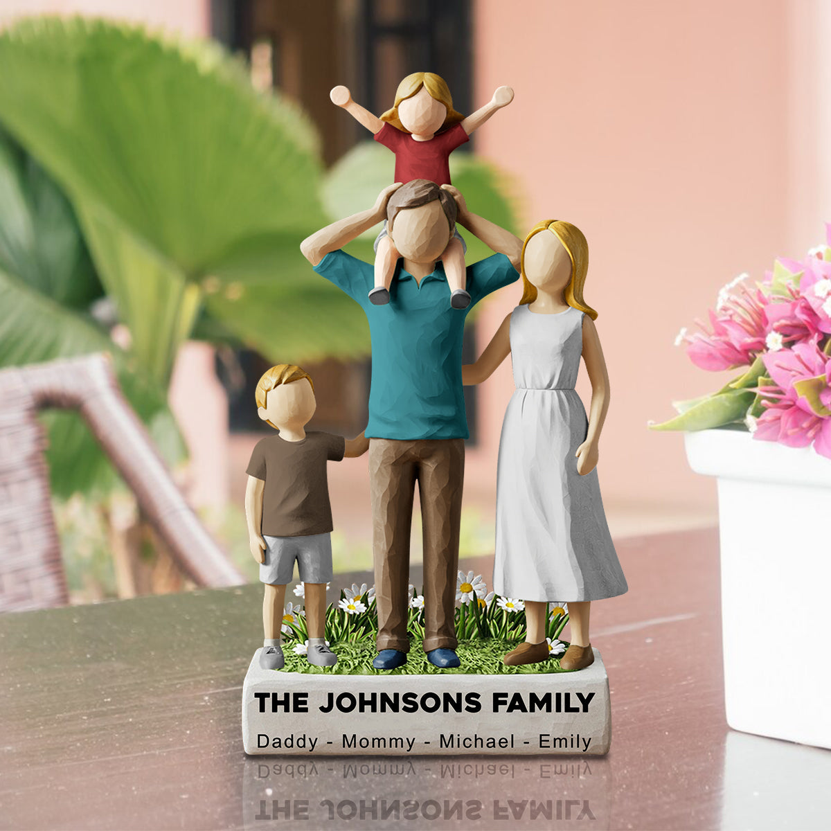 We Love You Dad Mom - Personalized Family Custom Shaped Acrylic Plaque