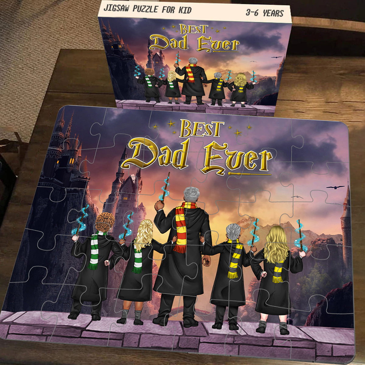 Personalized Jigsaw Puzzles Of Magic castle For Father's Day