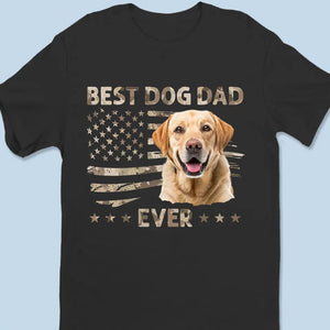 Best Dog Cat Dad - Personalized Custom Photo T-shirt Gift For Pet Owners, Pet Lovers