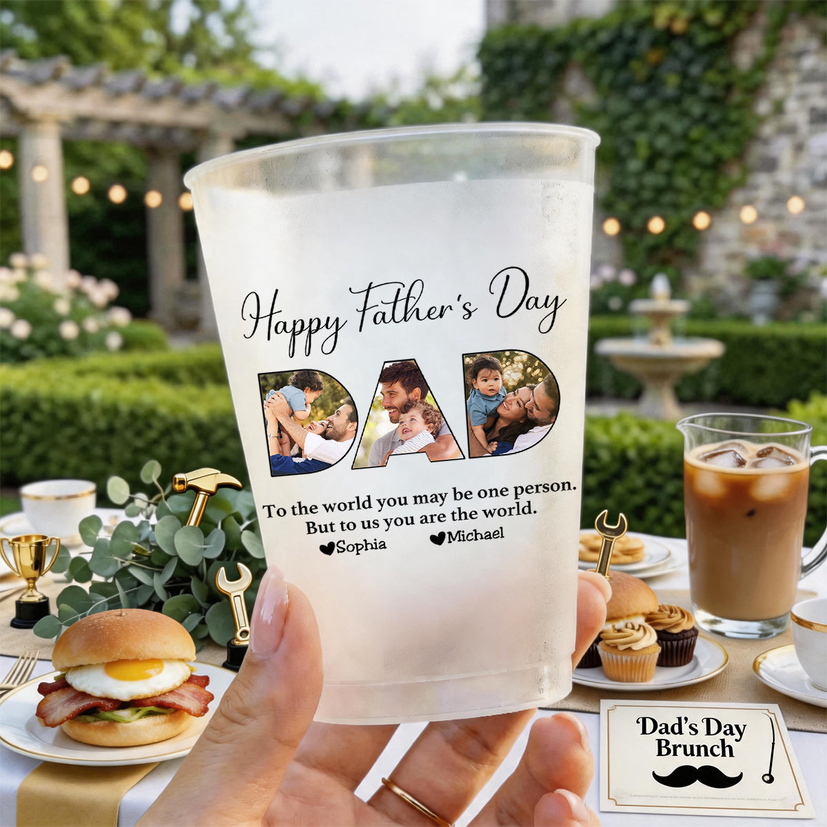 Father - To Me You Are The World - Personalized Party Cups