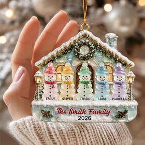 Custom Sea Glass Ornament – Personalized Christmas Gift For Mom, Dad, Brother, Sister | Cozy Christmas Memories