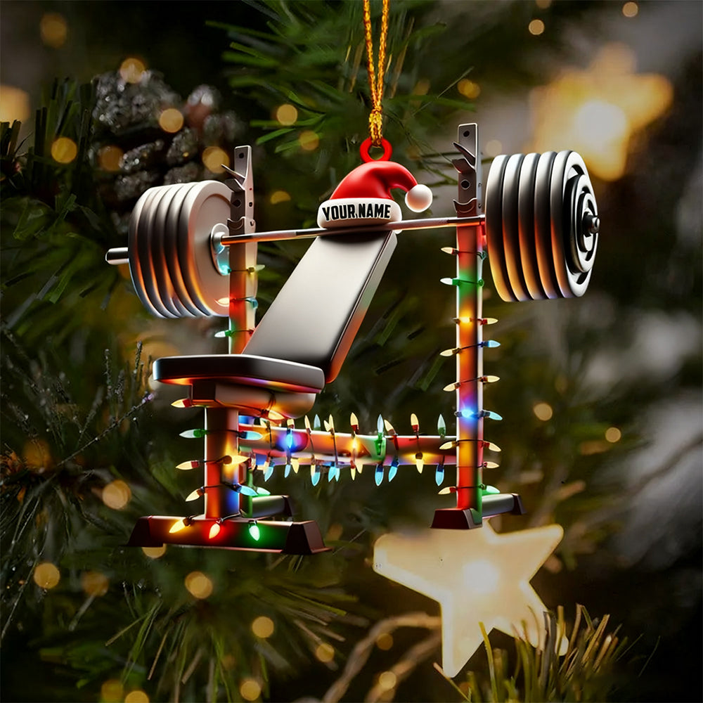 Custom Name Gym Personalized Acrylic Ornament Gymnastics Christmas Gift