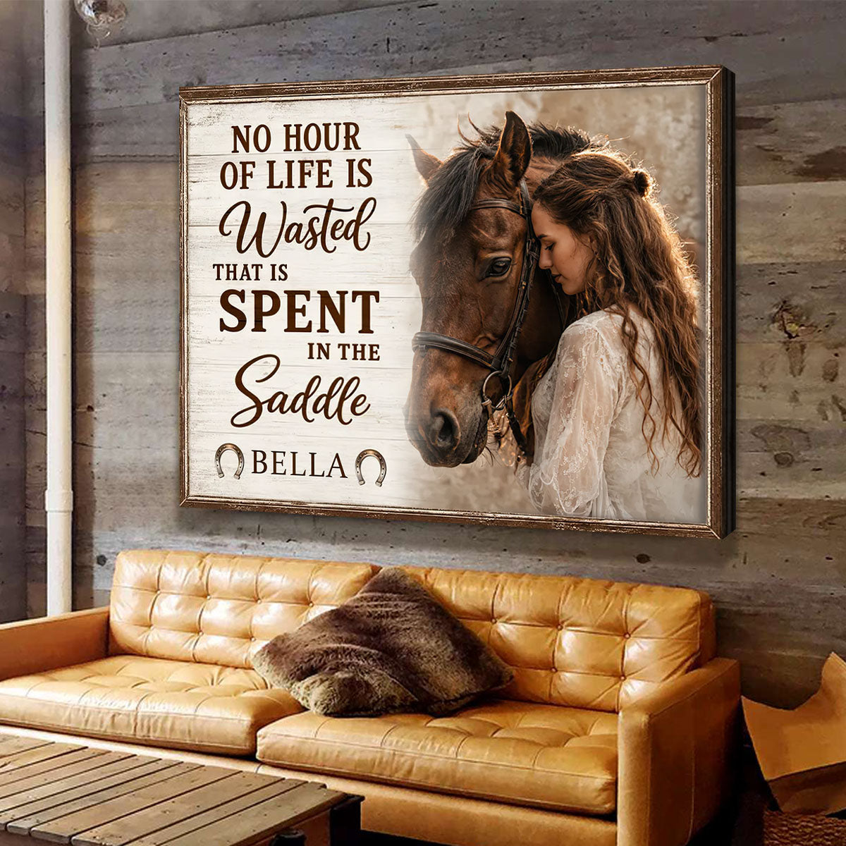 Horse Girl Personalized Canvas Poster Custom Name Equestrian Quote Gift For Horse Lovers