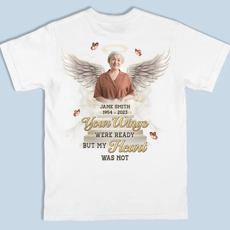 Custom Photo Always In My Heart - Memorial Personalized Unisex T-shirt