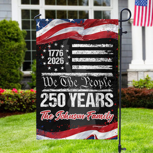 250 Years USA 250th Birthday 1776-2026 Eagle Personalized Garden Flag Gift for Family