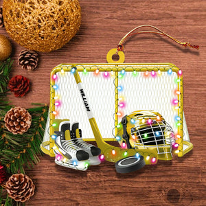 Personalized Ice Hockey Ornament, Gift For Hockey Players