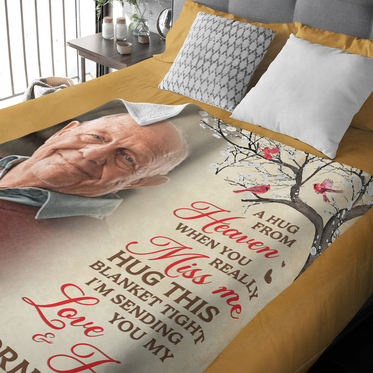 Forever in Your Arms - Personalized Memorial Blanket With Photo