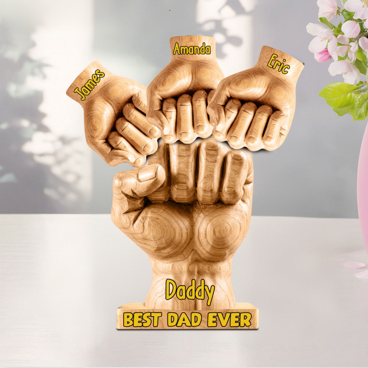 Best Dad Ever - Personalized Father Custom Shaped Acrylic Plaque For Father Gift