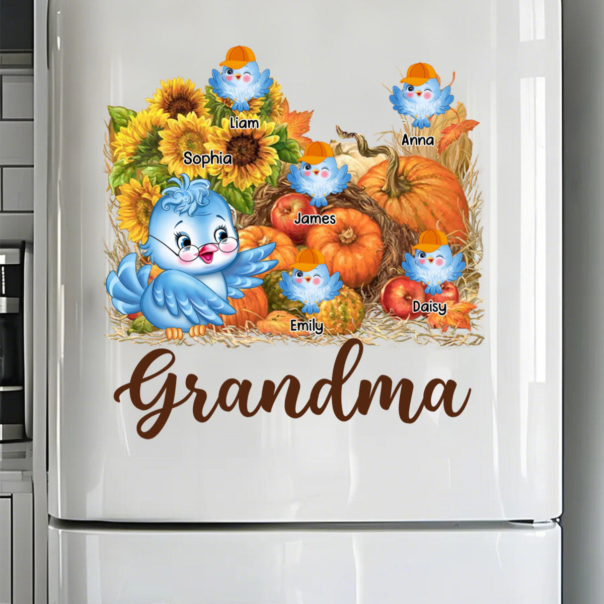 Personalized Gift For Grandma Harvest Decal