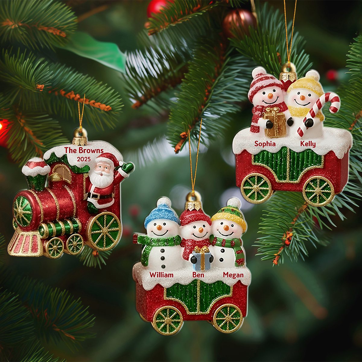 2025 Family Christmas Train - Personalized Ornament