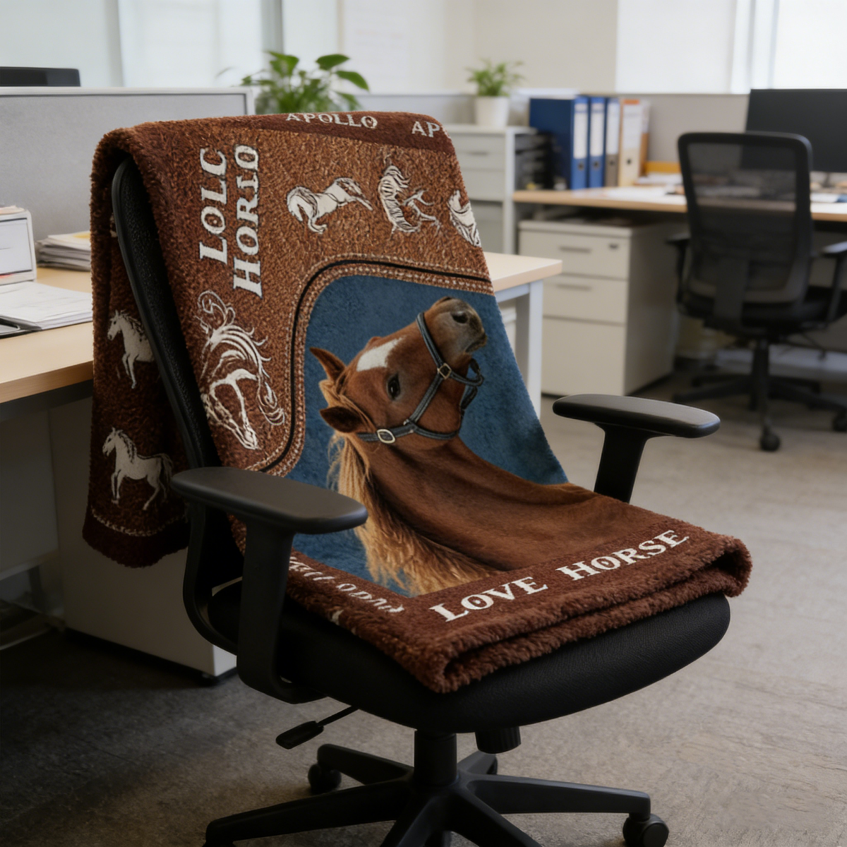 Upload Image Love Horse Blanket - Personalized Gift for Horse Lover