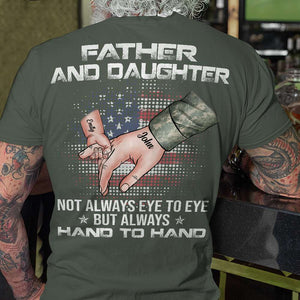 Father And Daughter/Son Always Hand to Hand- Personalized T-Shirt