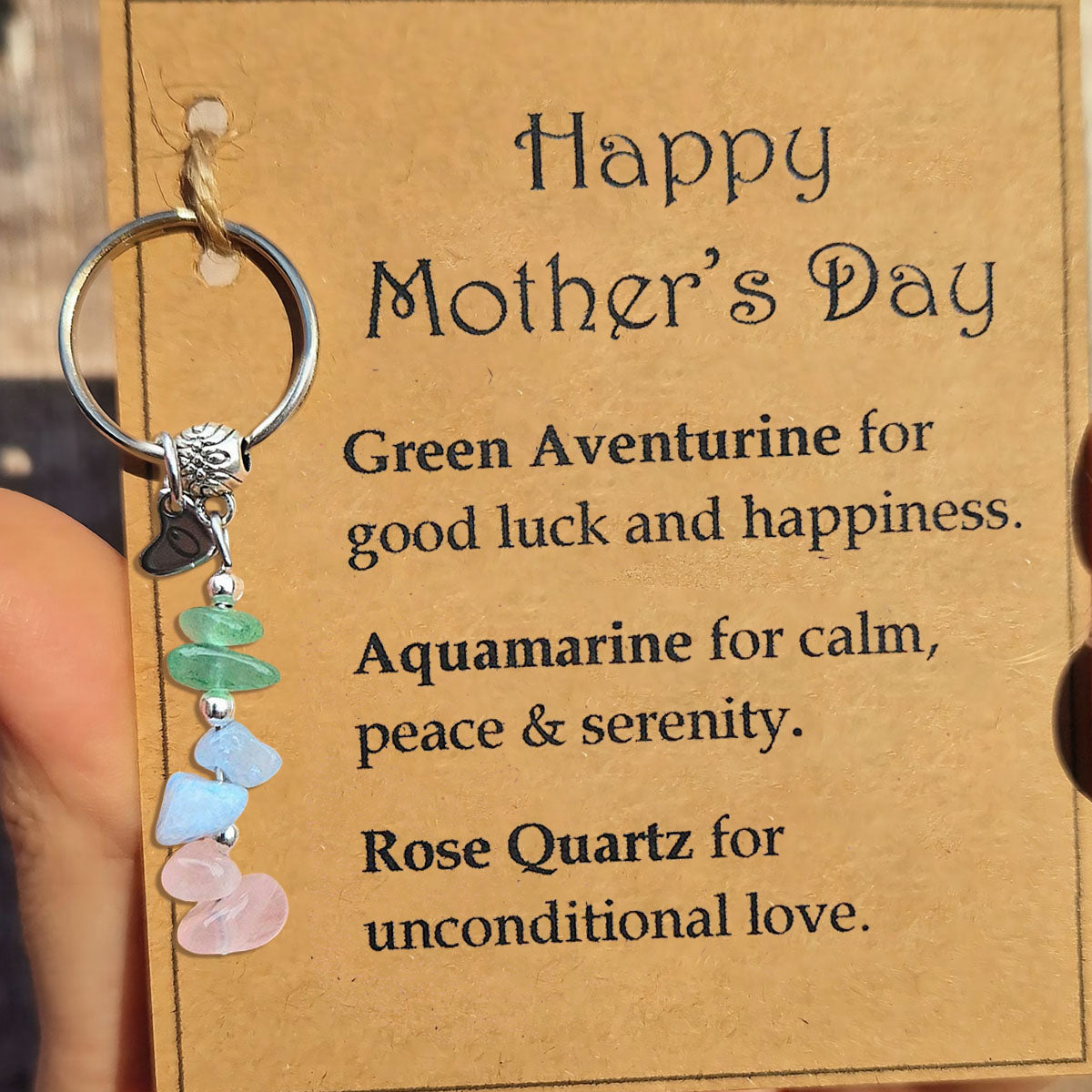Personalized Crystal Keyring Gift For Mother's Day