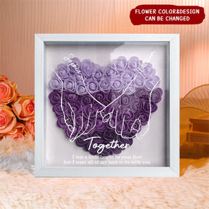 Personalized I Love You Forever & Always - Couple  Flower Shadow Box