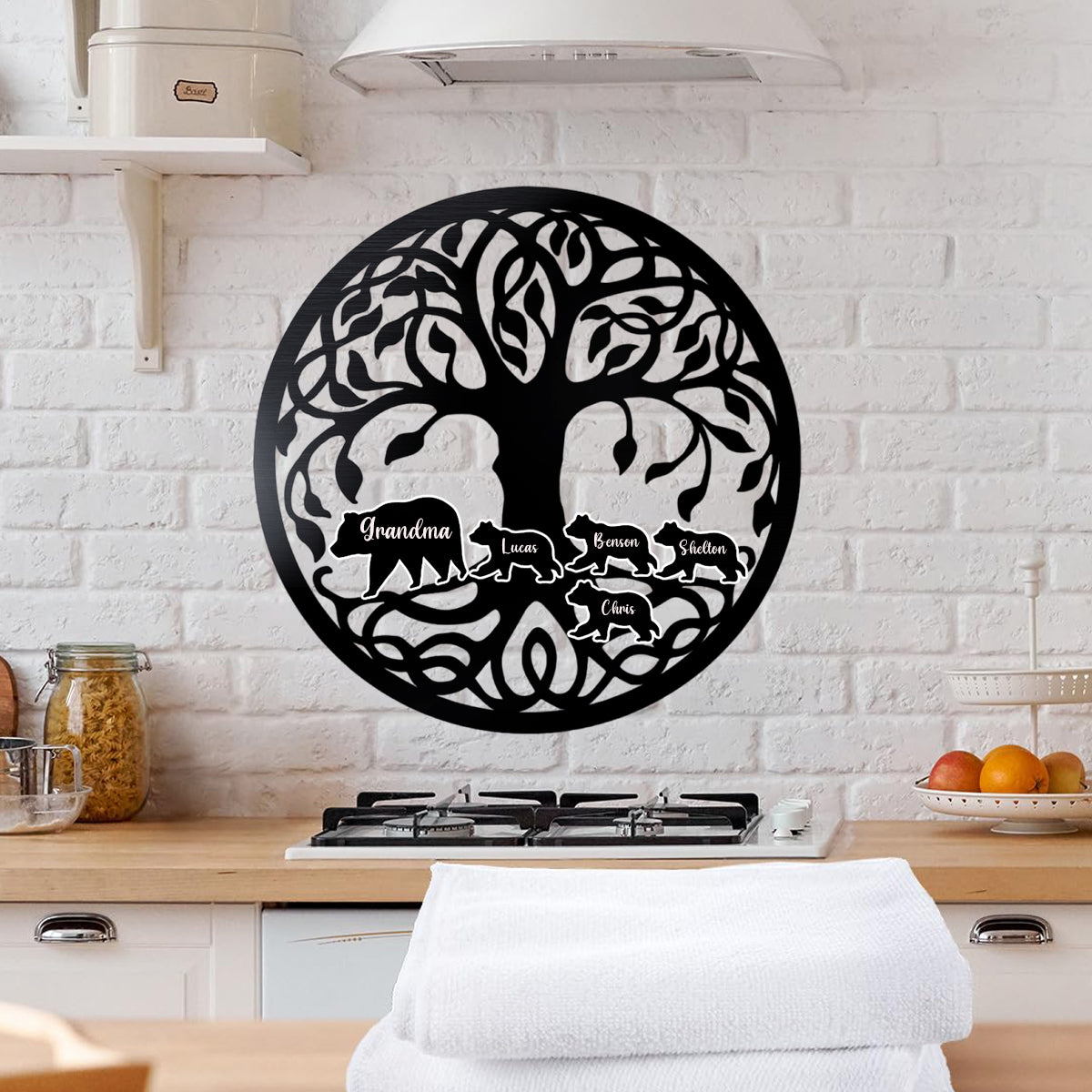 Personalized Mama Bear Tree Of Life Metal Sign Mother's Day Gift