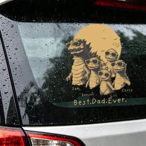 Personalized Best Dad Ever Dadsaurus Car Window Decal Sticker