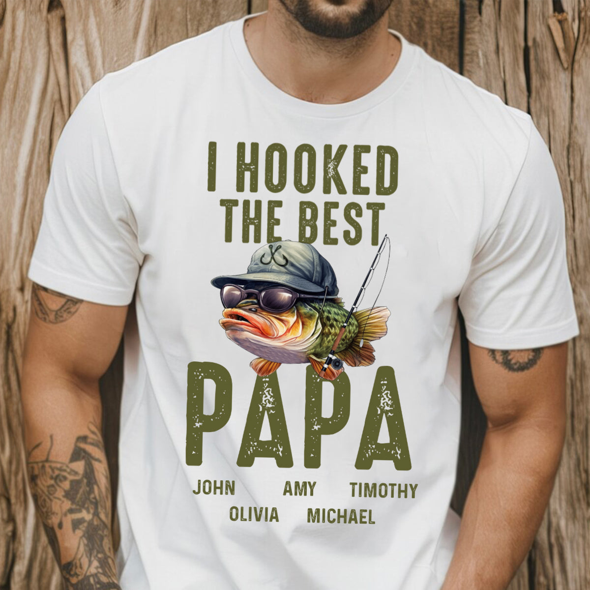World's Best Dad, Grandpa, Papa - Personalized T-Shirt Father's Day
