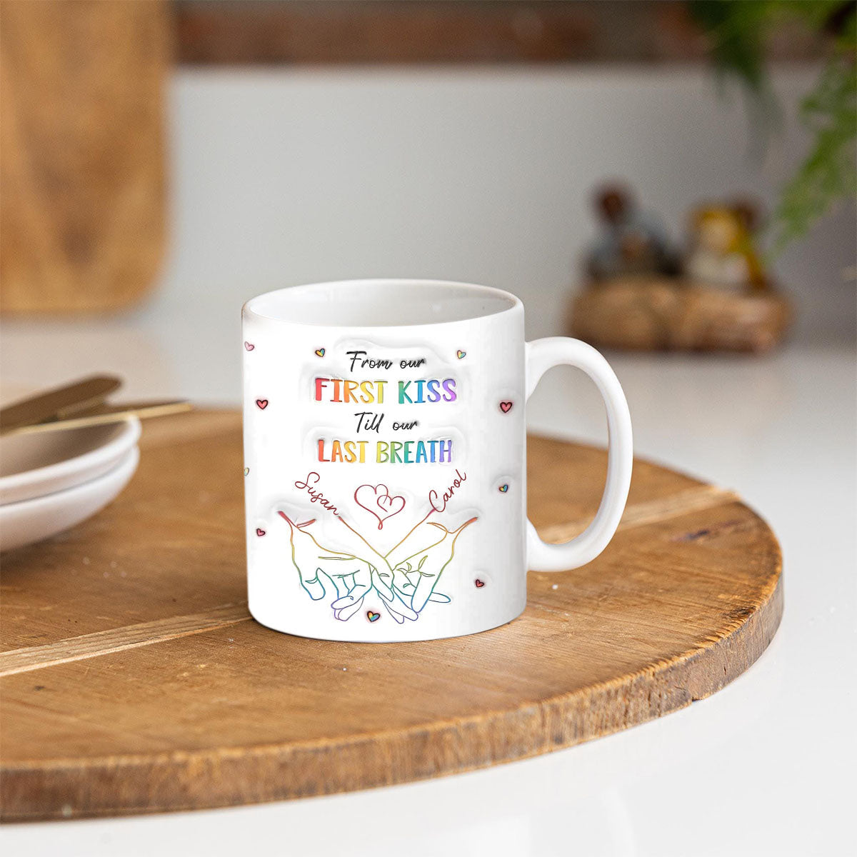 Love Knows No Gender - Couple Personalized Printed Mug, Gift For Anniversary