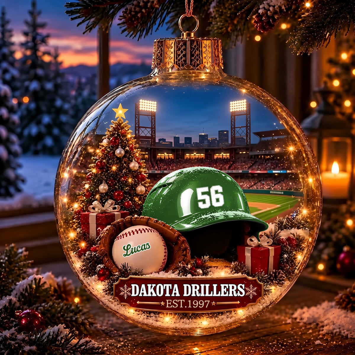 Bring the Ballpark Home —Baseball Christmas Ornament