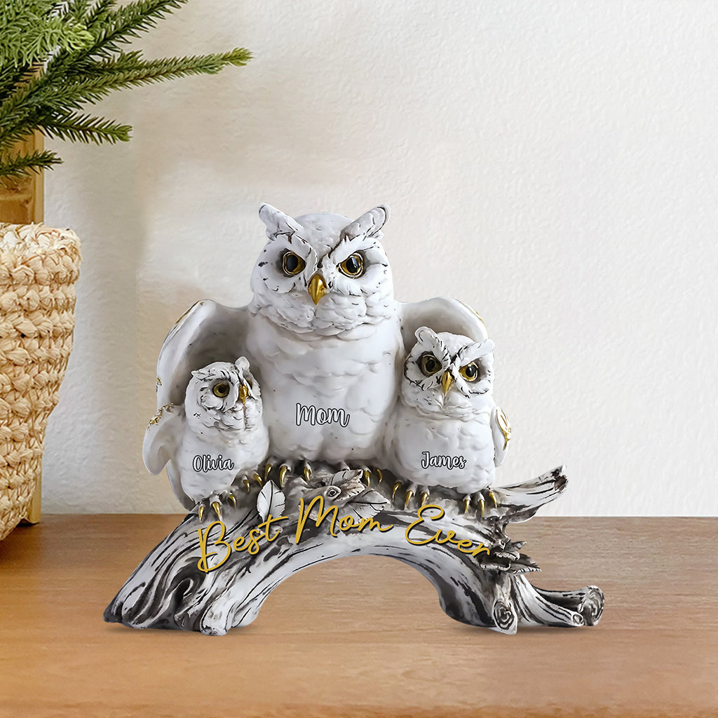 Best Owl Mom Ever - Personalized Mother Custom Acrylic Plaque