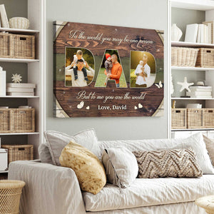 Personalized Father Day’s Gift 2026, Father’s Day Canvas Wall Art, Dad Gift, Dad Photo Collage, Gift from Son, Dad Birthday Gift